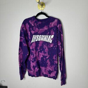 Insomniac Tie dye crew neck, size medium, worn logo, good condition